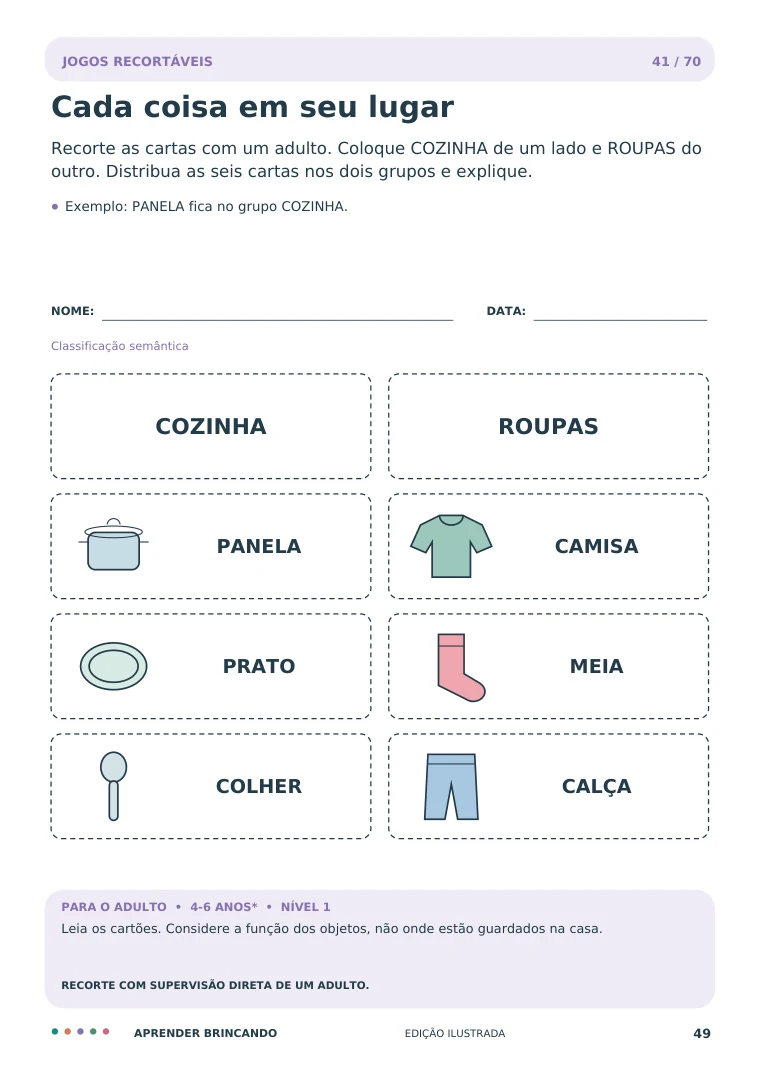 Prévia Cada coisa em seu lugar